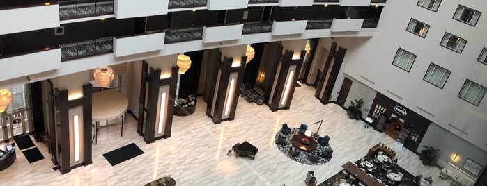 Hilton Nashville Downtown Executive Lounge is one of สถานที่ที่ Rozanne ถูกใจ.