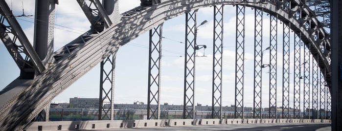 Bolsheokhtinsky Bridge (Peter the Great Bridge) is one of St. Petersburg.