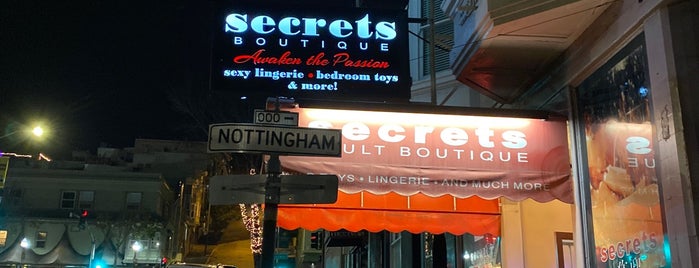 Secrets Adult Boutique is one of Signage.