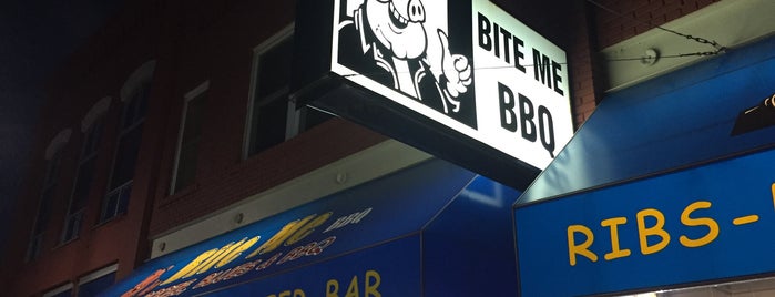 Bite Me BBQ is one of สถานที่ที่ Joe ถูกใจ.