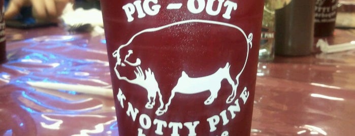 Knotty Pine BBQ is one of Tulsa area BBQ joints.