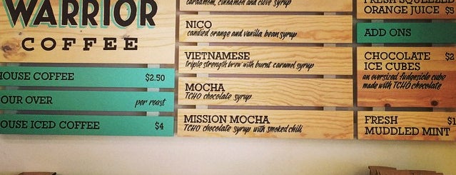 Tiny Warrior Coffee is one of SF Eats to Try.