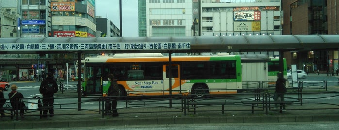 亀戸駅前バス停 is one of 都営バス 草24.