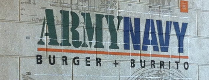 Army Navy Burger + Burrito is one of Tempat yang Disukai Shank.