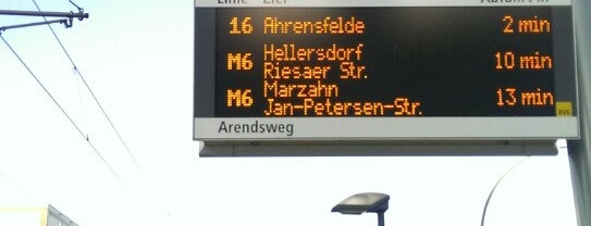 H Arendsweg is one of Berlin MetroTram line M6.