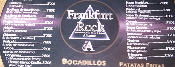Frankfurt Rock Café is one of los mejores sitios para comer en Alicante.