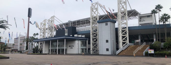 Shiranami Stadium is one of Jリーグスタジアム.