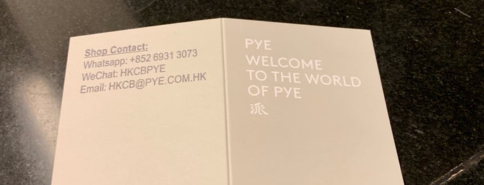 PYE is one of Hong Kong.