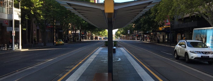 Pirie Street Tram Stop is one of Glenelg Tram Line.