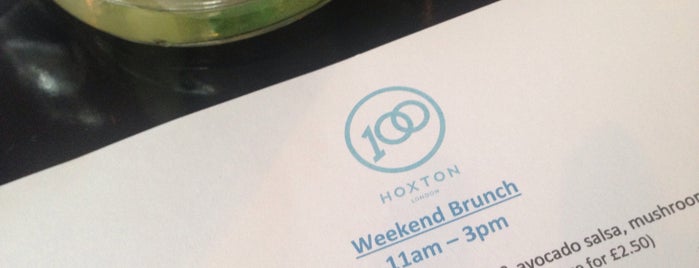 100 Hoxton is one of Shoreditch brunch.