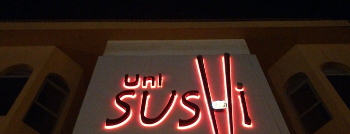 Uni Sushi is one of สถานที่ที่บันทึกไว้ของ Abdulaziz.
