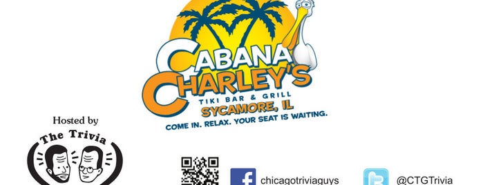 Cabana Charley's Tiki Bar & Grill is one of Chicago Trivia Guys trivia locations.