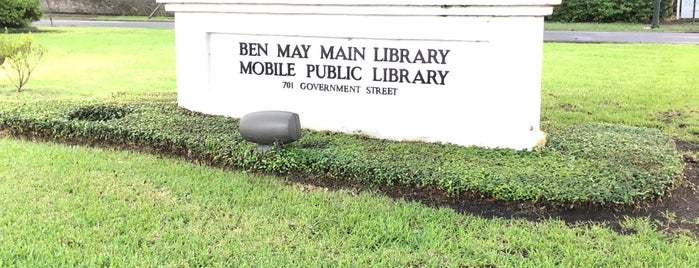 Mobile Public Library - Main Branch (Ben May) is one of Tempat yang Disukai Beth.