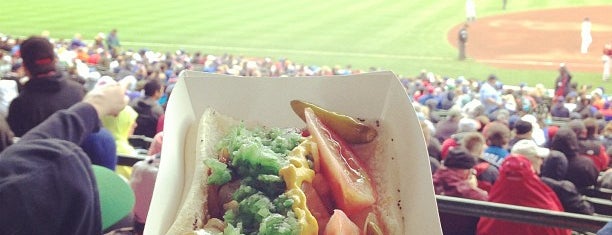 Wrigley Field is one of The 15 Best Places for Hot Dogs in Chicago.