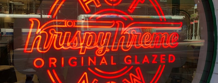 Krispy Kreme is one of NYC - Cafes, Dessert stops, Bakeries.
