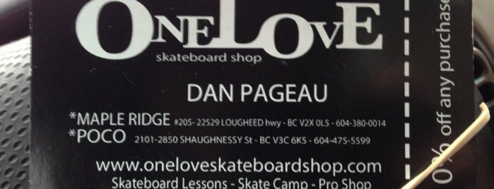 One Love Skate Shop is one of Lugares favoritos de Dan.
