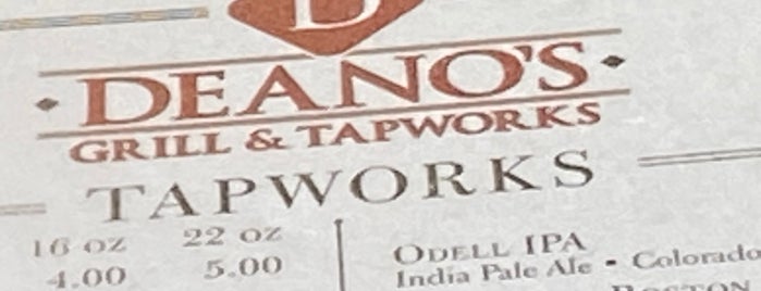 Deano's Grill & Tapworks is one of American.