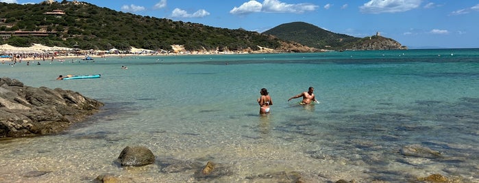 Chia Laguna beach is one of Süd-Sardinien / Italien.