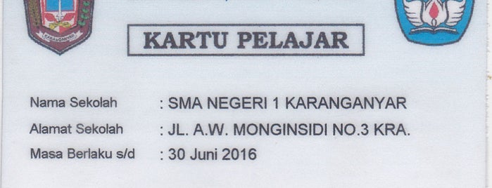 SMAN 1 Karanganyar is one of All-time favorites in Indonesia.