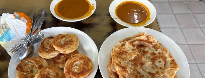 Mr and Mrs Mohgan's Super Crispy Roti Prata is one of singapore food.