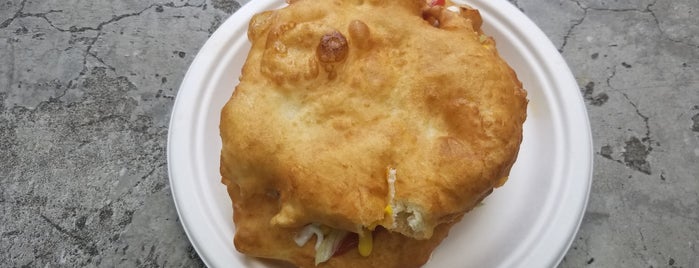 Red skinz fry bread is one of Frybread.
