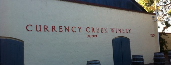 Currency Creek Winery is one of SA.