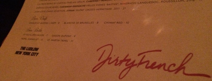 Dirty French is one of NYC To Try.