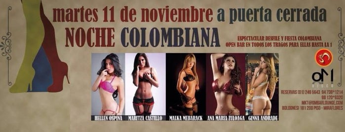 OM DISCO Lounge is one of Route with more Hot Lingerie parades in Lima.