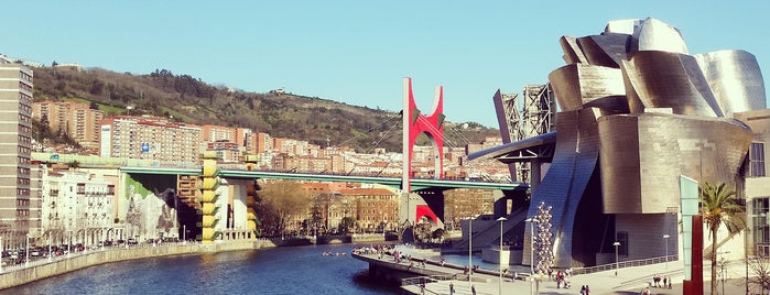 Guggenheim Museum Bilbao is one of สถานที่ที่ David ถูกใจ.