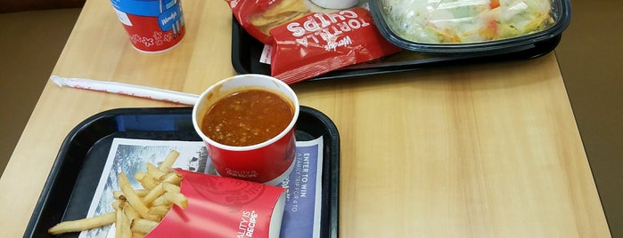 Wendy’s is one of frequent places.