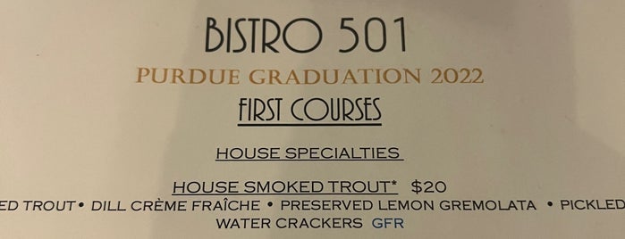 Bistro 501 is one of Roster of River Restaurants.