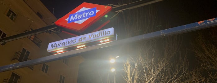 Metro Marqués de Vadillo is one of Paradas de Metro en Madrid.