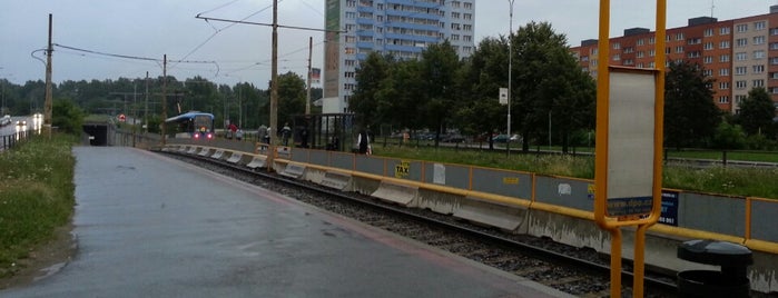 Hrabůvka, kostel (bus, tram) is one of Tramvajové zastávky v Ostravě.