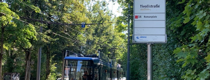 H Tivolistraße is one of München Tramlinie 18.