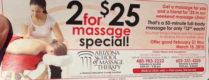Arizona School Of Massage Therapy is one of Phoenix.