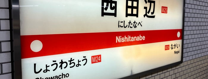 Nishitanabe Station (M25) is one of Osaka Metro＋北大阪急行.
