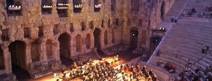 Odeon des Herodes Atticus is one of Athens, Greece.