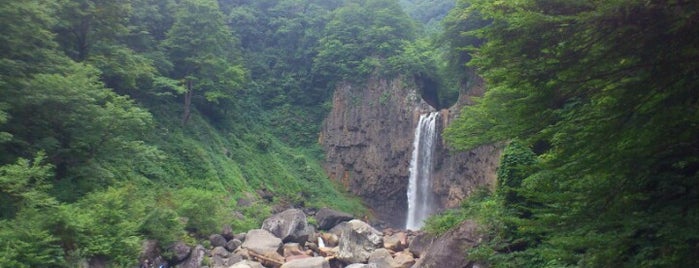 苗名滝 is one of 日本の滝百選.