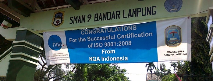 SMA Negeri 9 Bandar Lampung is one of Bandar Lampung High School.