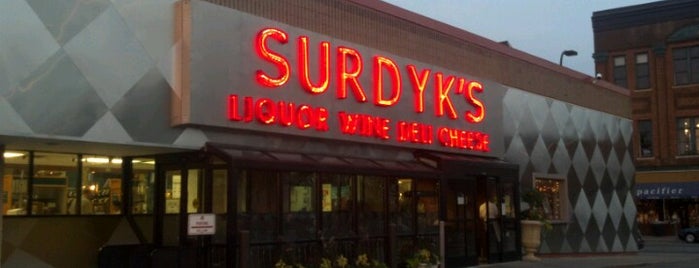 Surdyk's Liquor Store and Gourmet Cheese Shop is one of Coffee shops.