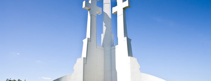 Hill of Three Crosses is one of Vilnius, Lithuania 2014.