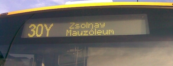 Zsolnay Mauzóleum (30Y) is one of Pécsi buszmegállók.