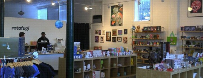 Rotofugi Gallery is one of Buy Local Guide: Quirky and Kid-Friendly Shops.