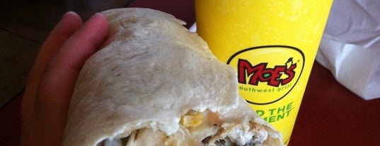 Moe's Southwest Grill is one of Lugares favoritos de Adam.