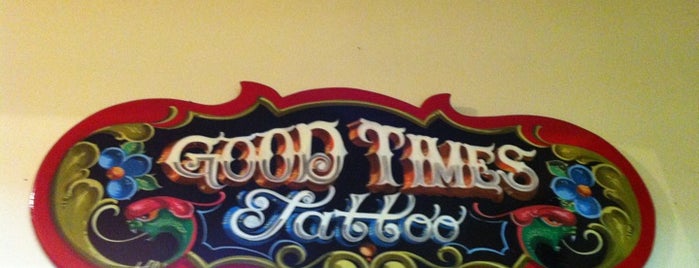 Good Times Tattoo Parlour is one of Malu’s Liked Places.