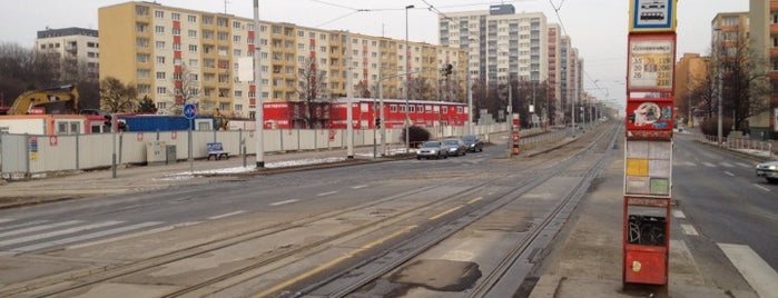 Červený vrch (tram) is one of Tramvajové zastávky v Praze (díl první).
