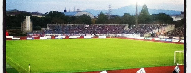 TAKEBISHI Stadium Kyoto is one of Jリーグで使用されるスタジアム一覧.