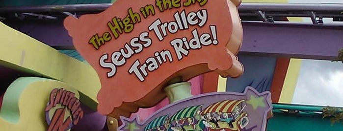 The High-In-The-Sky Seuss Trolley Train Ride is one of Universal's Islands of Adventure - Orlando Florida.