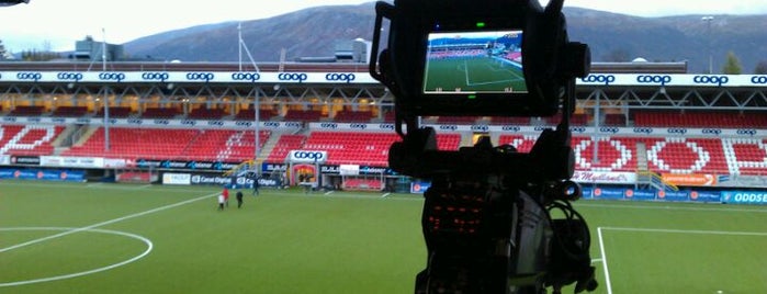 Romssa Arena is one of Norske fotballarenaer/Norwegian football stadiums.