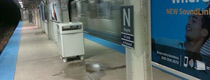 CTA - Noyes is one of CTA Purple Line.